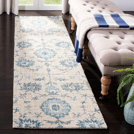 Safavieh Blossom Blm812F Silver / Blue Rugs - Safavieh - blm812f - 6sq