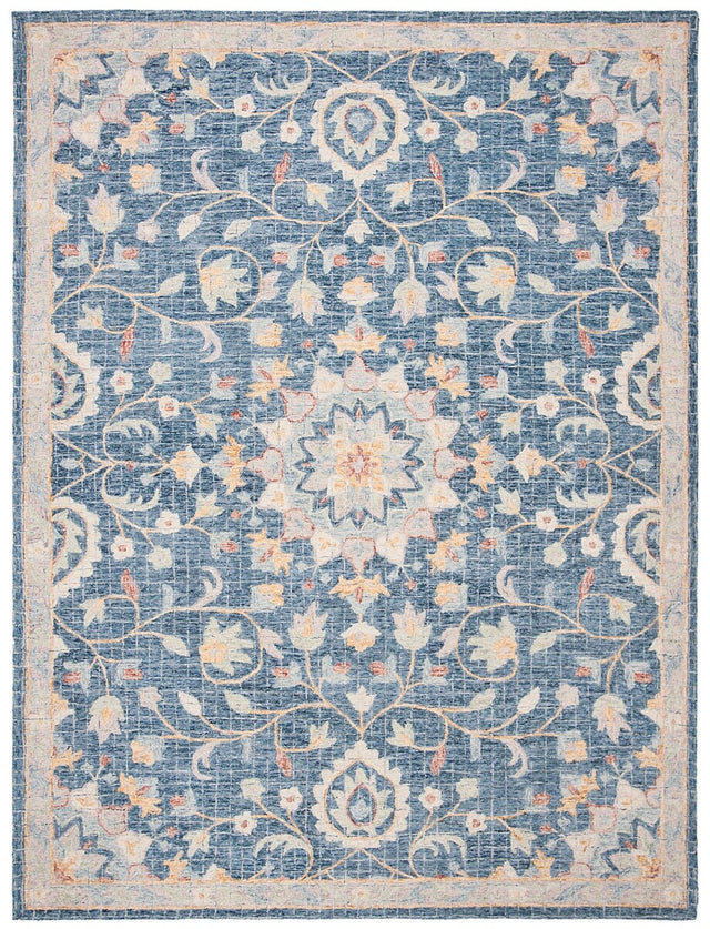 Safavieh Blossom Blm813N Navy / Multi Rugs.