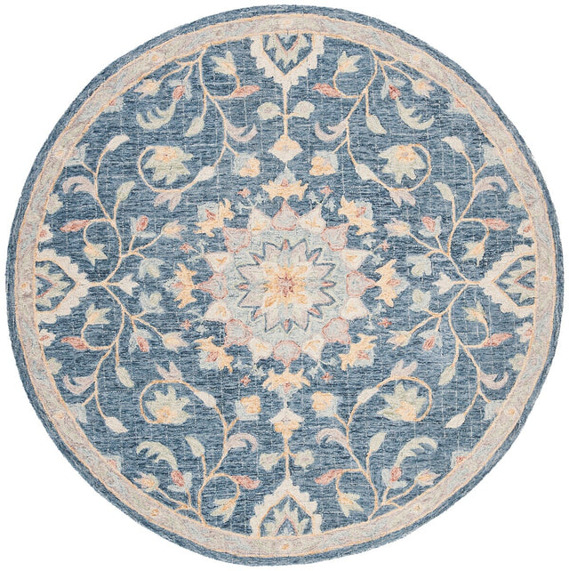 Safavieh Blossom Blm813N Navy / Multi Rugs.