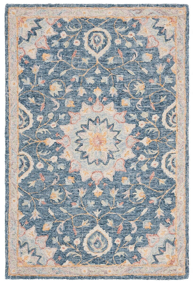 Safavieh Blossom Blm813N Navy / Multi Rugs.