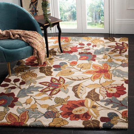 Safavieh Blossom Blm863B Ivory / Multi Rugs.