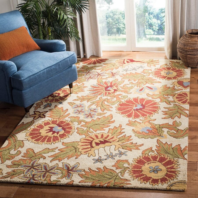 Safavieh Blossom Blm912B Ivory / Multi Rugs.