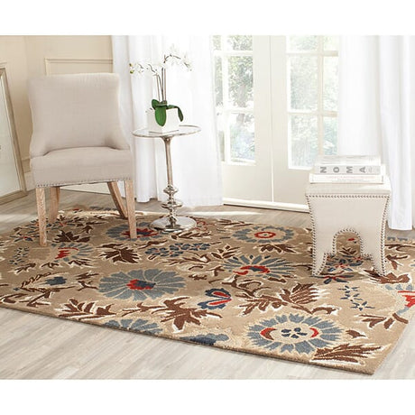 Safavieh Blossom Blm912C Beige / Multi Rugs.