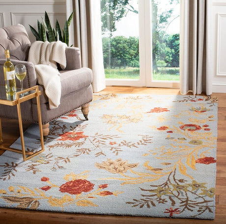 Safavieh Blossom Blm919B Blue / Multi Rugs.