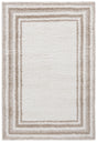 Safavieh Border & Stripe Shag 200 4'-5" x 6'-5" Rug in Ivory / Beige