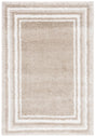 Safavieh Border & Stripe Shag 200 4'-5" x 6'-5" Rug in Beige / Ivory