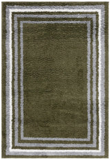 Safavieh Border & Stripe Shag 200 4'-5" x 6'-5" Rug in Green