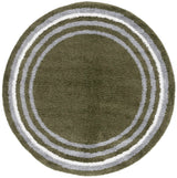 Safavieh Border & Stripe Shag 200 6'-7" x 6'-7" Rug in Green