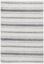 Safavieh Border & Stripe Shag 200 4'-5" x 6'-5" Rug in Ivory / Grey