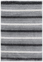 Safavieh Border & Stripe Shag 200 4'-5" x 6'-5" Rug in Grey / Black
