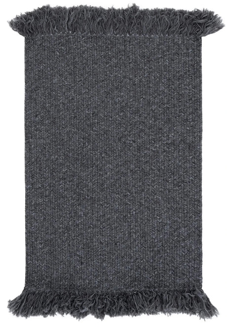 Safavieh Braided 300 2'-0" x 3'-0" Rug in Charcoal