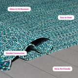 Safavieh Braided 300 5'-0" x 8'-0" Rug in Turquoise