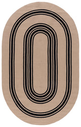 Safavieh Braided 800 5'-0" x 8'-0" Rug in Natural / Black
