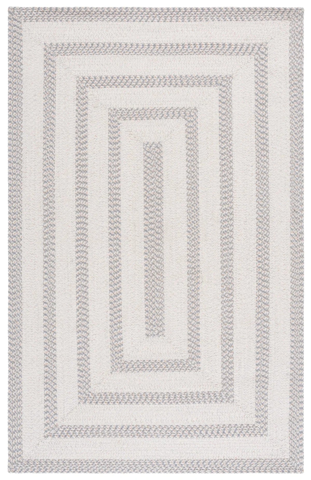 Safavieh Braided 800 4'-0" x 6'-0" Rug in Ivory / Grey