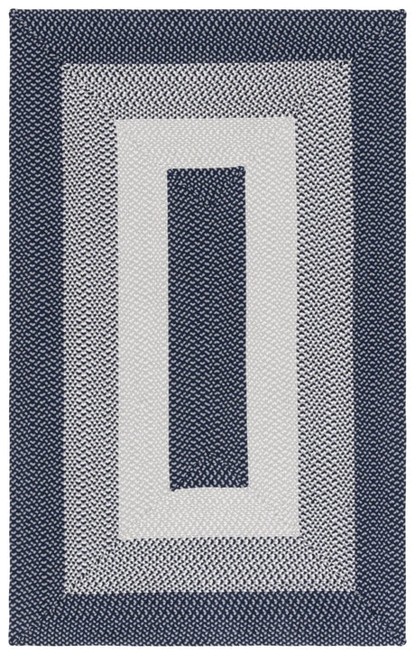 Safavieh Braided 800 4'-0" x 6'-0" Rug in Grey / Blue
