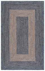Safavieh Braided 800 4'-0" x 6'-0" Rug in Natural / Blue
