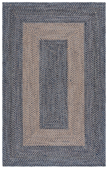 Safavieh Braided 800 4'-0" x 6'-0" Rug in Natural / Blue