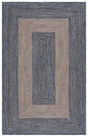 Safavieh Braided 800 4'-0" x 6'-0" Rug in Natural / Blue