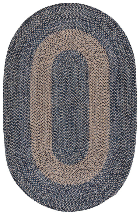 Safavieh Braided 800 5'-0" x 8'-0" Rug in Natural / Blue