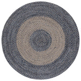 Safavieh Braided 800 5'-0" x 5'-0" Rug in Natural / Blue