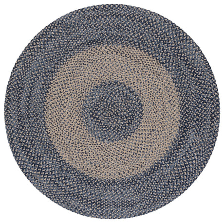 Safavieh Braided 800 5'-0" x 5'-0" Rug in Natural / Blue