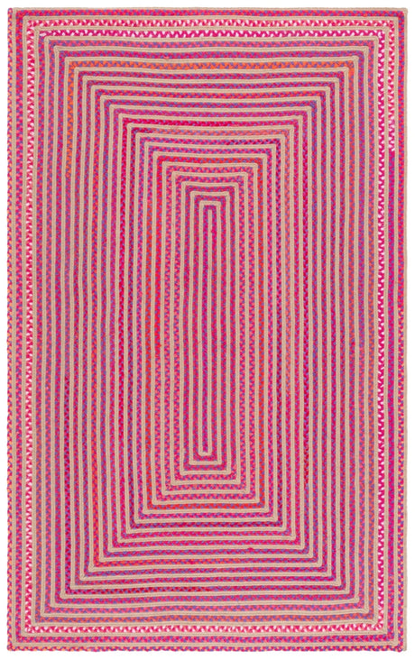 Safavieh Braided 800 4'-0" x 6'-0" Rug in Natural / Red