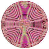 Safavieh Braided 800 5'-0" x 5'-0" Rug in Natural / Red