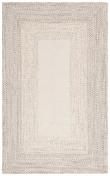 Safavieh Braided 4'-0" x 6'-0" Rug in Ivory / Grey