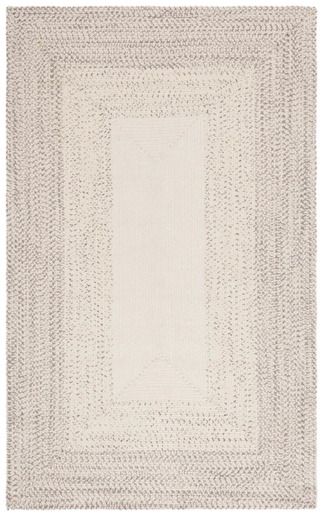 Safavieh Braided 4'-0" x 6'-0" Rug in Ivory / Grey