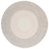 Safavieh Braided 5'-0" x 5'-0" Rug in Ivory / Grey