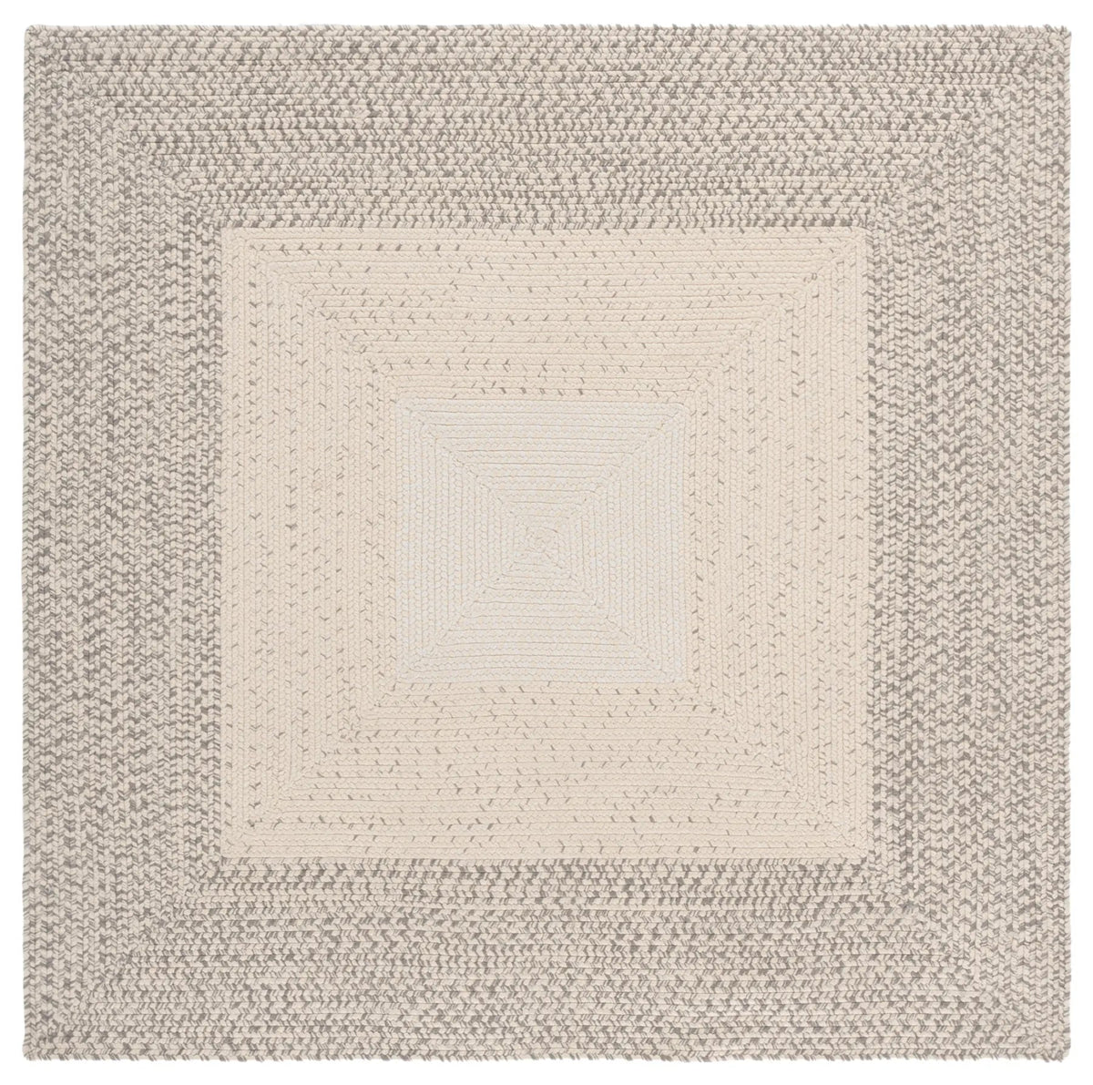Safavieh Braided 5'-0" x 5'-0" Rug in Ivory / Grey