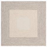 Safavieh Braided 5'-0" x 5'-0" Rug in Ivory / Grey