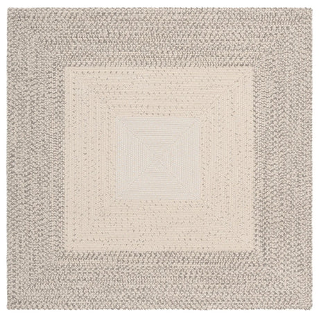 Safavieh Braided 5'-0" x 5'-0" Rug in Ivory / Grey