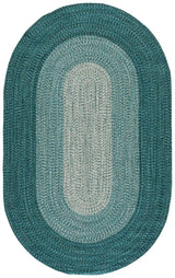 Safavieh Braided 5'-0" x 8'-0" Rug in Ivory / Turquoise