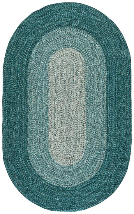 Safavieh Braided 5'-0" x 8'-0" Rug in Ivory / Turquoise