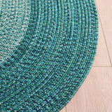 Safavieh Braided 5'-0" x 8'-0" Rug in Ivory / Turquoise