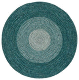 Safavieh Braided 5'-0" x 5'-0" Rug in Ivory / Turquoise