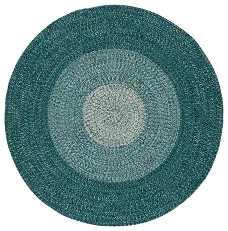 Safavieh Braided 5'-0" x 5'-0" Rug in Ivory / Turquoise