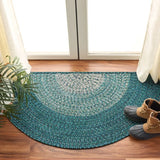 Safavieh Braided 2'-0" x 4'-0" Rug in Ivory / Turquoise