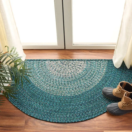 Safavieh Braided 2'-0" x 4'-0" Rug in Ivory / Turquoise