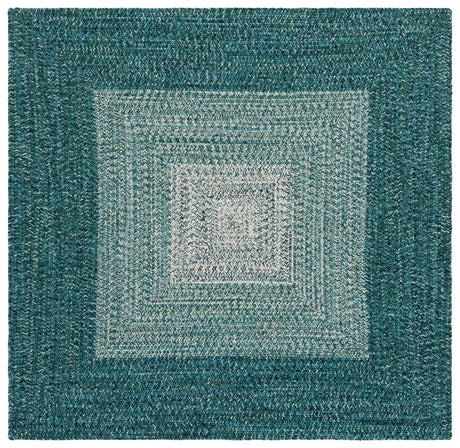 Safavieh Braided 5'-0" x 5'-0" Rug in Ivory / Turquoise