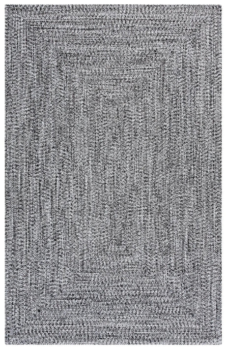 Safavieh Braided 4'-0" x 6'-0" Rug in Black / Ivory
