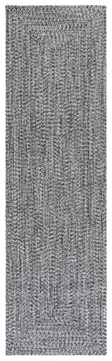 Safavieh Braided 2'-3" x 8'-0" Rug in Black / Ivory