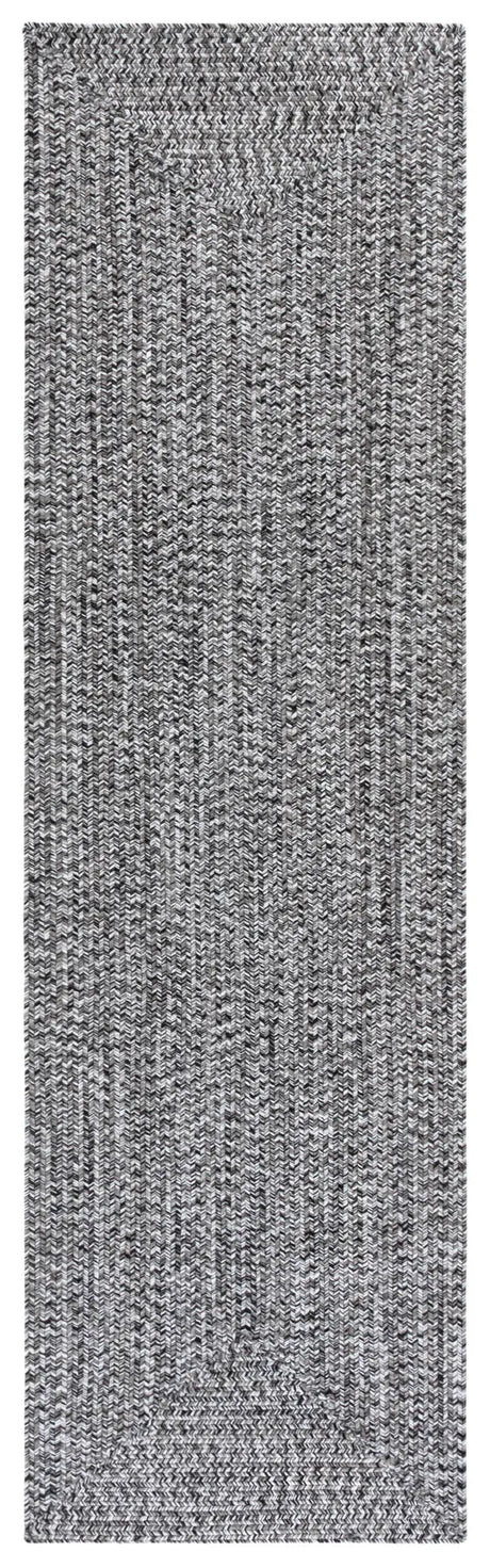 Safavieh Braided 2'-3" x 8'-0" Rug in Black / Ivory