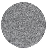 Safavieh Braided 5'-0" x 5'-0" Rug in Black / Ivory