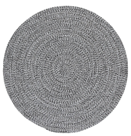 Safavieh Braided 5'-0" x 5'-0" Rug in Black / Ivory