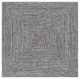 Safavieh Braided 5'-0" x 5'-0" Rug in Black / Ivory