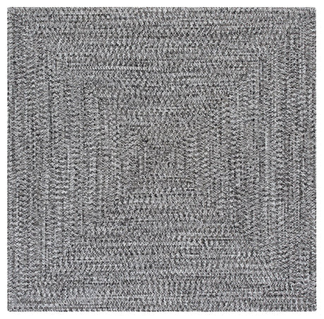 Safavieh Braided 5'-0" x 5'-0" Rug in Black / Ivory