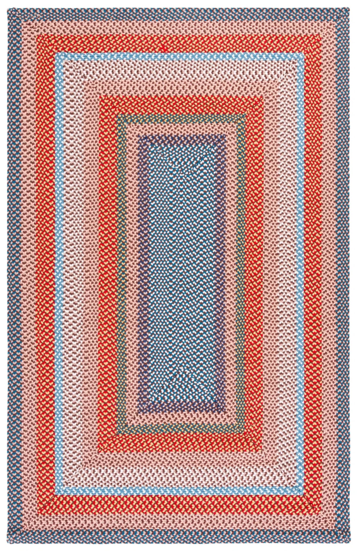 Safavieh Braided 4'-0" x 6'-0" Rug in Rust / Multi
