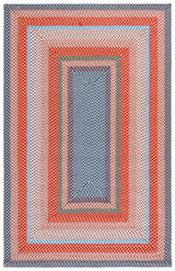 Safavieh Braided 4'-0" x 6'-0" Rug in Rust / Multi